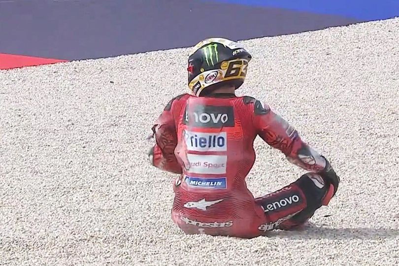 Pecco Bagnaia Bingung Kecelakaan di MotoGP Emilia Romagna: Ban Saya Aneh Sejak Awal, Nggak Normal!