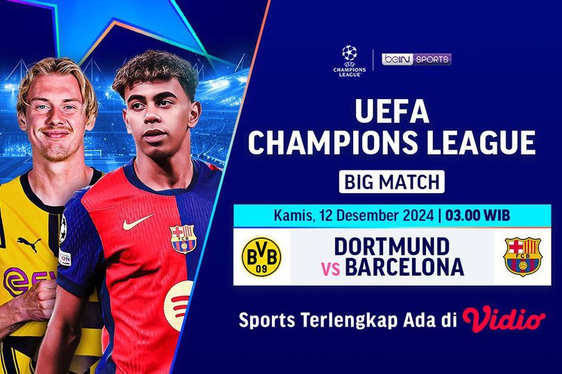 Siaran Langsung Liga Champions: Dortmund vs Barcelona di Vidio Siaran Langsung Liga Champions: Dortmund vs Barcelona di Vidio