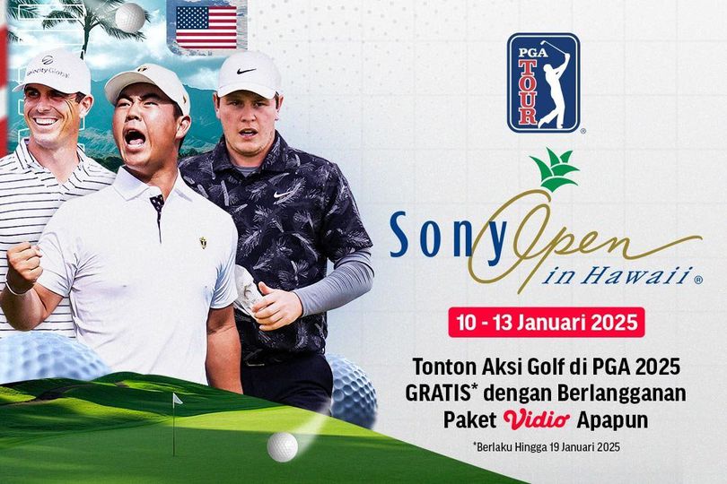 Jadwal Siaran Langsung PGA Tour - Sony Open in Hawaii 2025 di Vidio