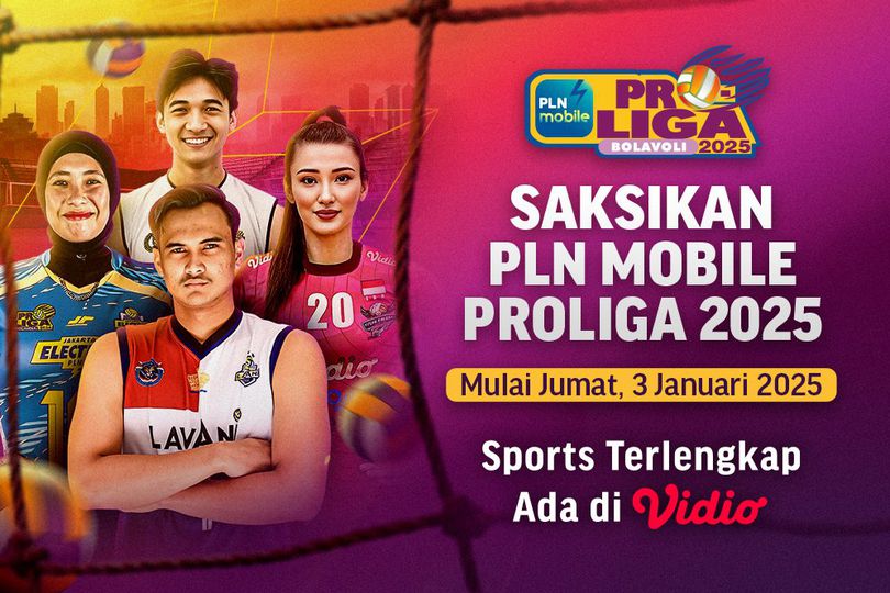 Jadwal Live Streaming PLN Mobile Proliga 2025 di Vidio Pekan Ini, Jumat 3 Januari 2025