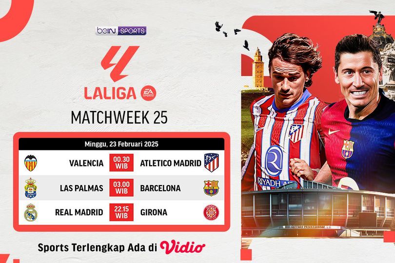 Jadwal Live Streaming La Liga 2024/25 Matchweek 25 Pekan Ini di Vidio