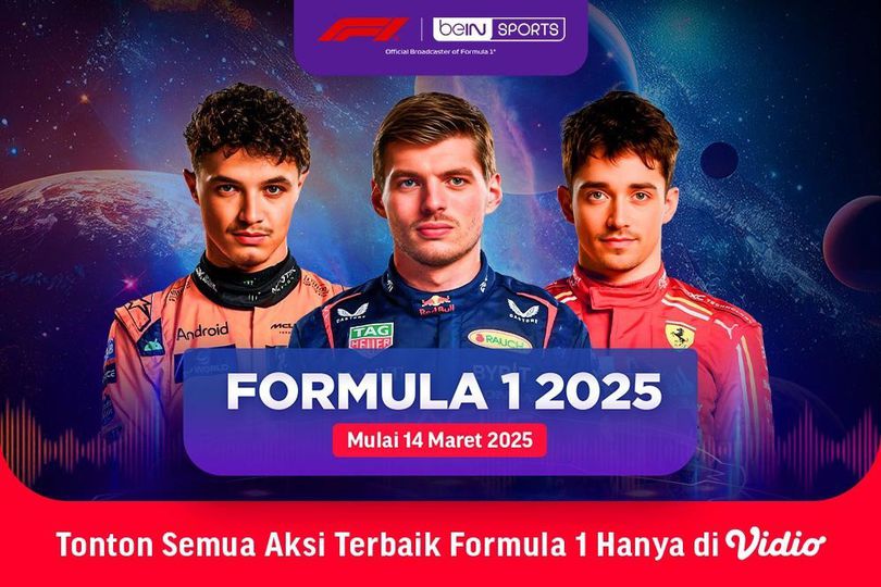 Link Siaran Langsung Formula 1 2025 Seri Pertama di Vidio