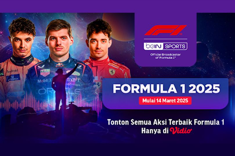 Nonton Formula 1 2025 di Vidio: Saksikan Semua Balapan Eksklusif dari Awal Musim Nonton Formula 1 2025 di Vidio: Saksikan Semua Balapan Eksklusif dari Awal Musim