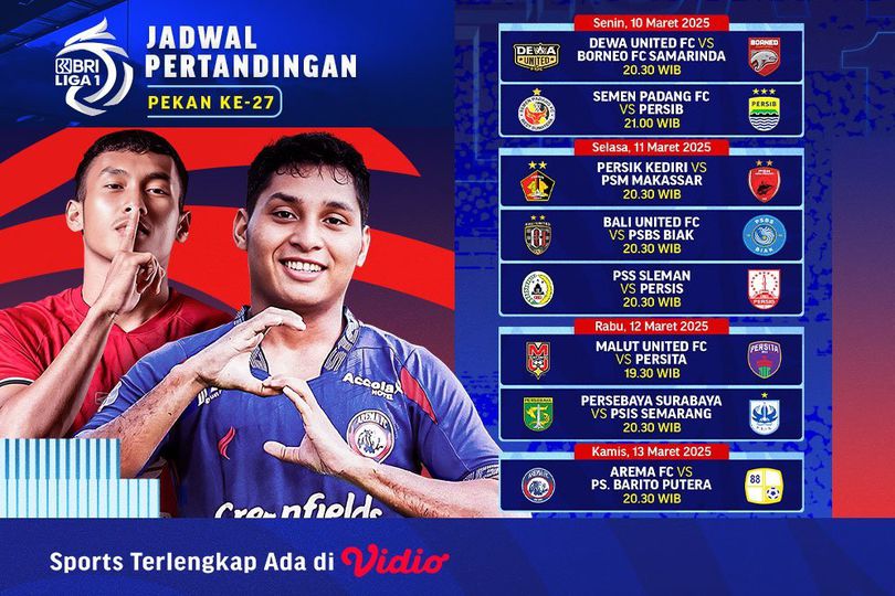 Jadwal dan Link Live Streaming BRI Liga 1 2024/25 di Vidio