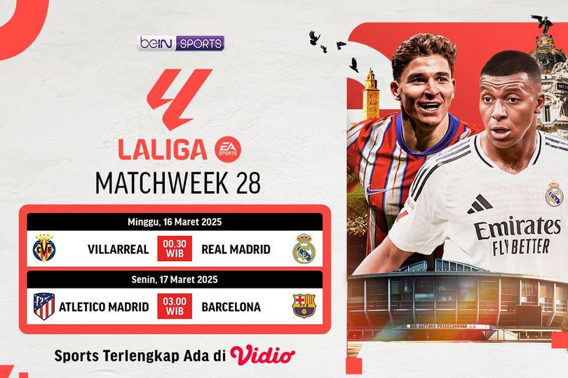 Jadwal dan Link Siaran Langsung La Liga 2024/25 Matchweek 28 Pekan Ini di Vidio Jadwal dan Link Siaran Langsung La Liga 2024/25 Matchweek 28 Pekan Ini di Vidio