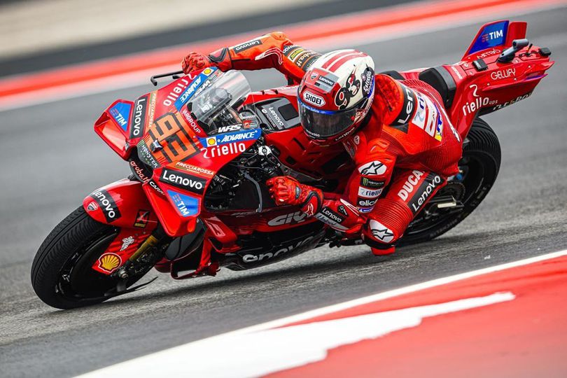 Hasil Sesi Pemanasan MotoGP Austin 2025: Marc Marquez dan Pecco Bagnaia Ungguli Johann Zarco Hasil Sesi Pemanasan MotoGP Austin 2025: Marc Marquez dan Pecco Bagnaia Ungguli Johann Zarco