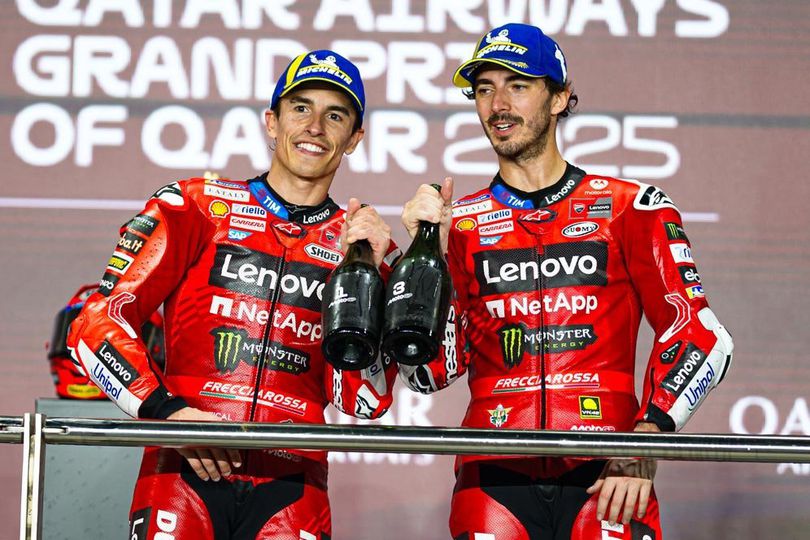 Ducati Sebut Kesuksesan Marc Marquez di MotoGP 2025 Tak Lepas dari Kerja Keras Pecco Bagnaia Ducati Sebut Kesuksesan Marc Marquez di MotoGP 2025 Tak Lepas dari Kerja Keras Pecco Bagnaia