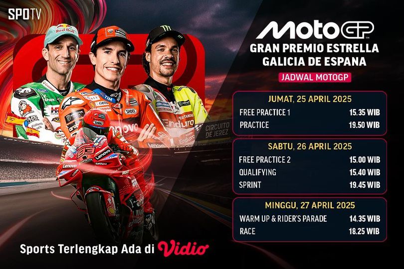 Nonton Live Streaming MotoGP Jerez 2025 di Vidio Nonton Live Streaming MotoGP Jerez 2025 di Vidio