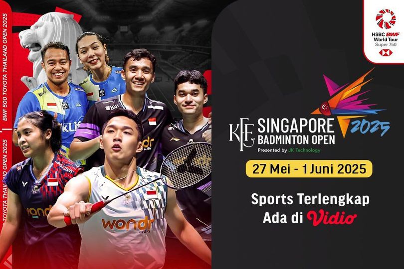 Saksikan Streaming Singapore Badminton Open 2025 Hanya di Vidio