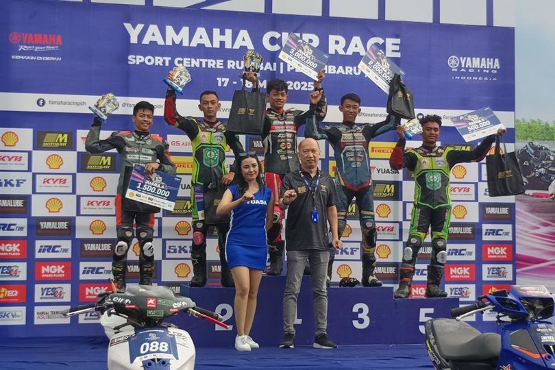 Hasil Yamaha Cup Race Riau 2025: Razidan Mazid Menangi Kelas YCR6 Bebek 125cc 2T Standar Pemula Hasil Yamaha Cup Race Riau 2025: Razidan Mazid Menangi Kelas YCR6 Bebek 125cc 2T Standar Pemula