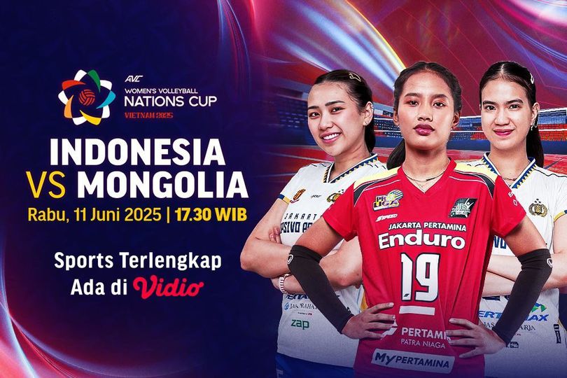 Link Siaran Langsung AVC Womens Nation Cup 2025 Match 4: Indonesia vs Mongolia di Vidio Link Siaran Langsung AVC Womens Nation Cup 2025 Match 4: Indonesia vs Mongolia di Vidio