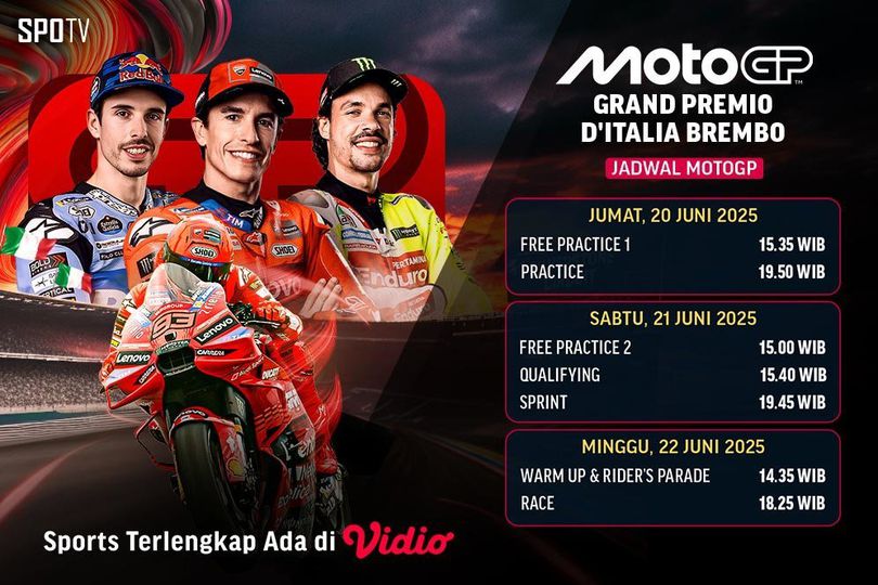 MotoGP 2025 Gran Premio d'Italia Brembo Streaming di Vidio
