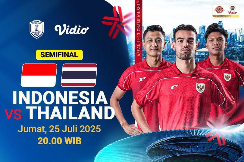 Saksikan Siaran Langsung ASEAN U-23 Championship 2025 Semifinal: Indonesia vs Thailand di Vidio Saksikan Siaran Langsung ASEAN U-23 Championship 2025 Semifinal: Indonesia vs Thailand di Vidio
