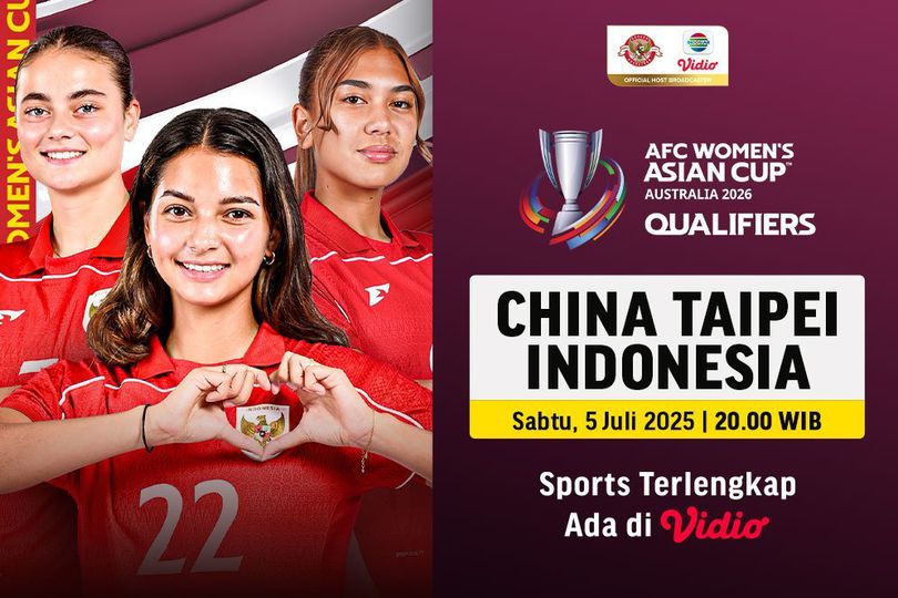 Siaran Langsung China Taipei vs Indonesia, Dukung Garuda Pertiwi di AFC Women's Asian Cup 2026 Qualifiers di Vidio
