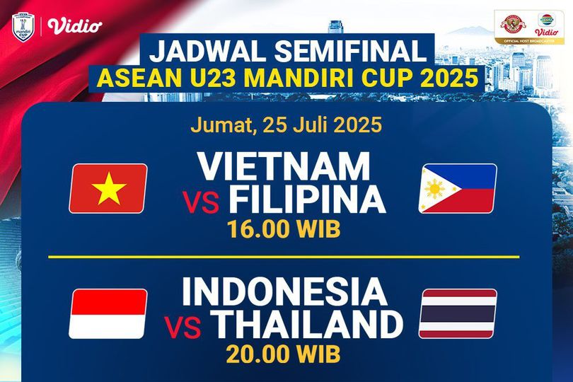 Jadwal Siaran Langsung Semifinal ASEAN U-23 Championship 2025 di Vidio, Jumat 25 Juli 2025