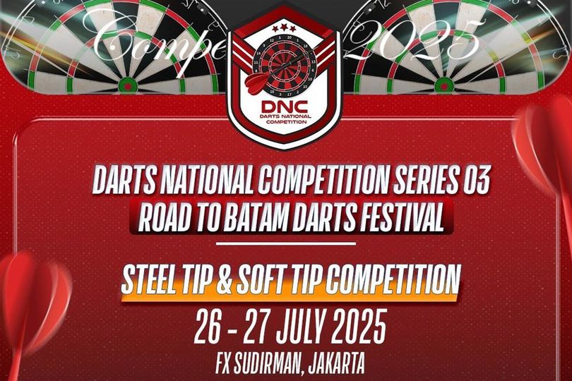 PORADI dan DARTSLIVE Gelar Series 03 Darts National Competition dan Road to Batam Darts Festival 2025