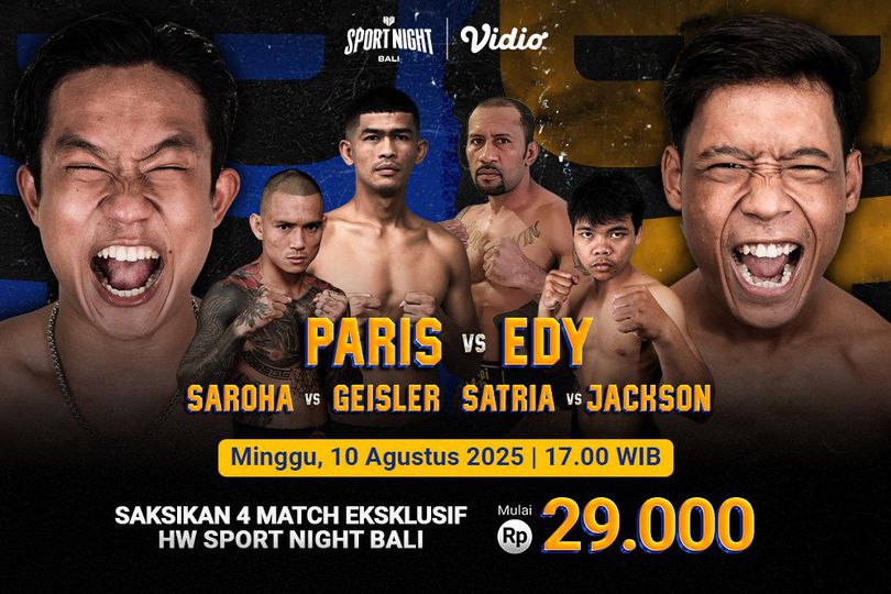 Nonton Streaming HW Sport Night Bali Vol. 8 di Vidio Akhir Pekan Ini
