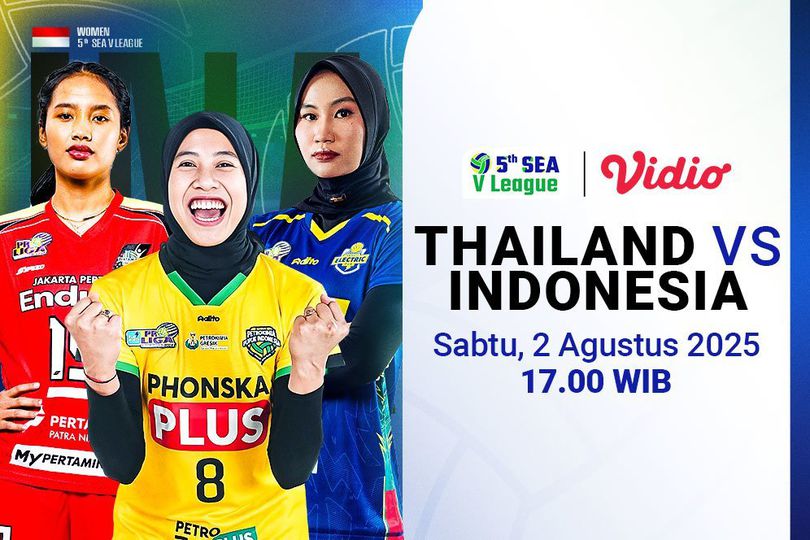 Nonton Live Streaming Turnamen SEA V League 2025 - Thailand vs Indonesia di Vidio