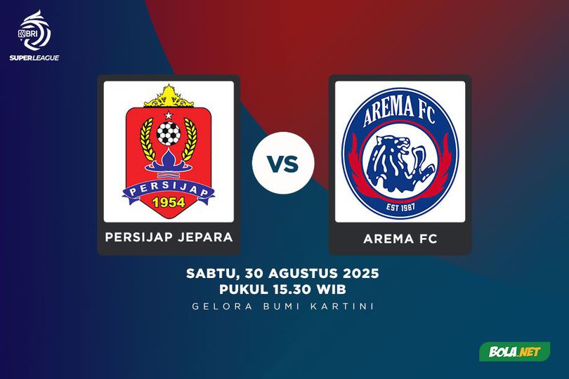 Prediksi Persijap Jepara vs Arema FC di BRI Super League 30 Agustus 2025