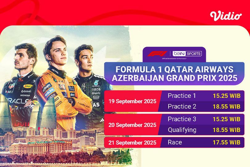 Saksikan Live Streaming F1 Azerbaijan Grand Prix 2025 di Vidio
