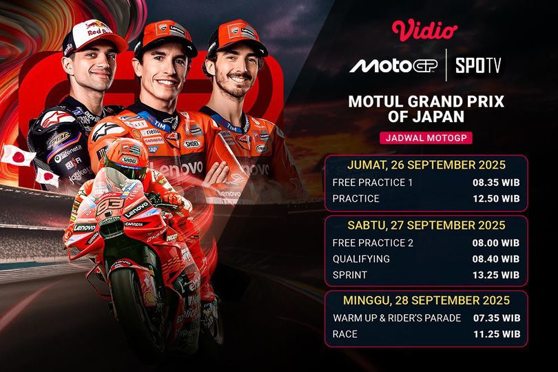 Saksikan Live Streaming MotoGP Jepang 2025: Eksklusif di Vidio