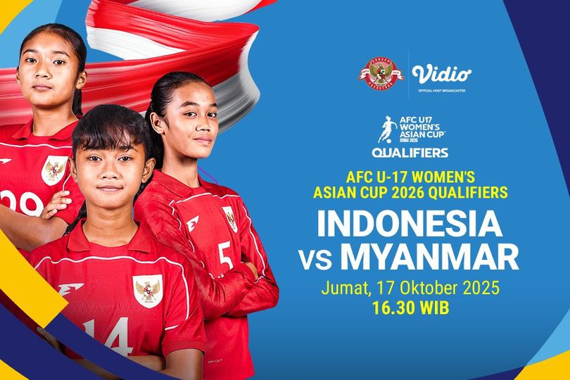 Saksikan dan Nonton Timnas Indonesia Putri U-17 vs Myanmar: Kualifikasi Piala Asia 2026 Eksklusif di Vidio Saksikan dan Nonton Timnas Indonesia Putri U-17 vs Myanmar: Kualifikasi Piala Asia 2026 Eksklusif di Vidio