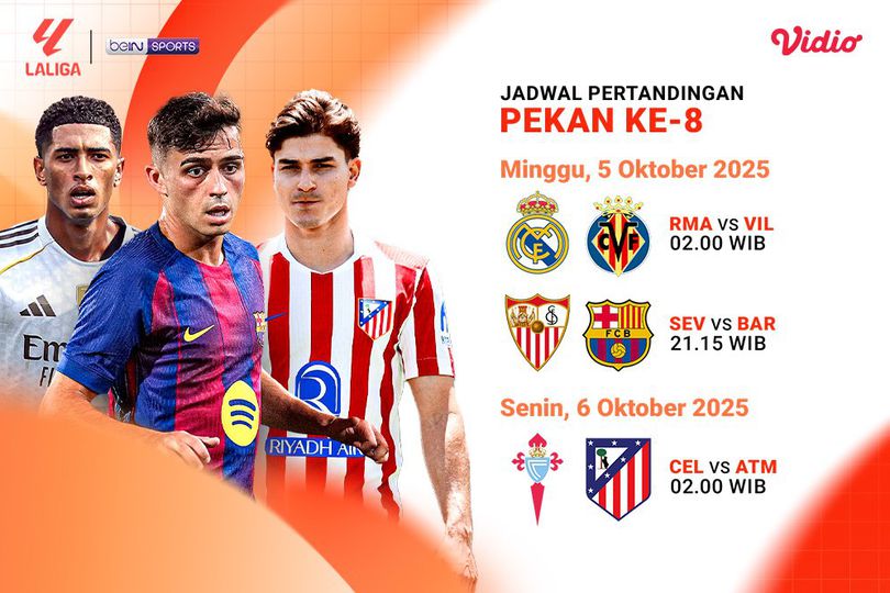 Cek Jadwal dan Live Streaming LaLiga 2025/26 Minggu Ini: di Vidio