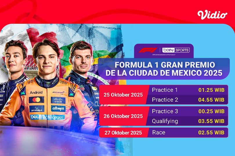 Saksikan dan Nonton F1 GP Meksiko 2025: Tayang Eksklusif di Vidio Saksikan dan Nonton F1 GP Meksiko 2025: Tayang Eksklusif di Vidio