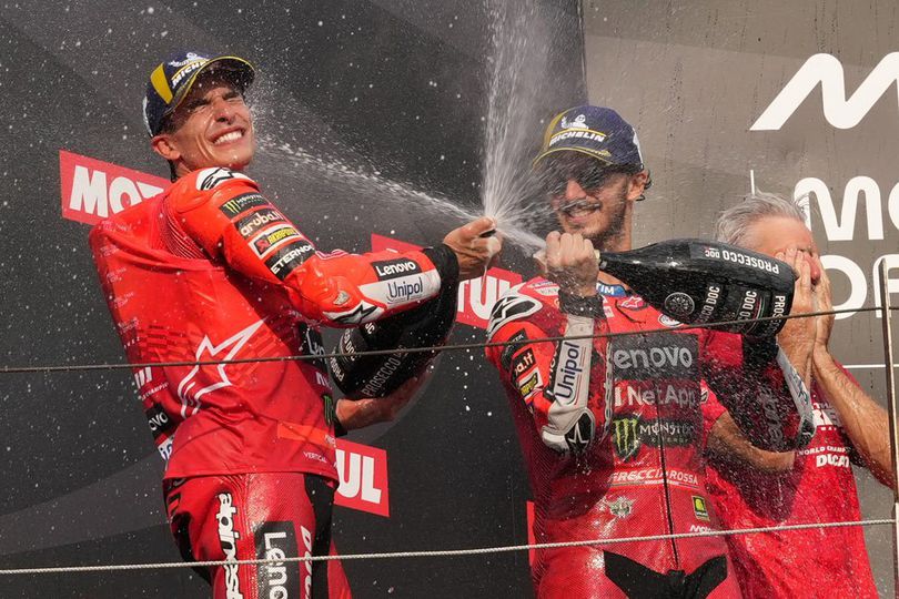 Marc Marquez dan Pecco Bagnaia Bantu Ducati Lenovo Team Kunci Gelar Dunia Tim MotoGP 2025 di Mandalika
