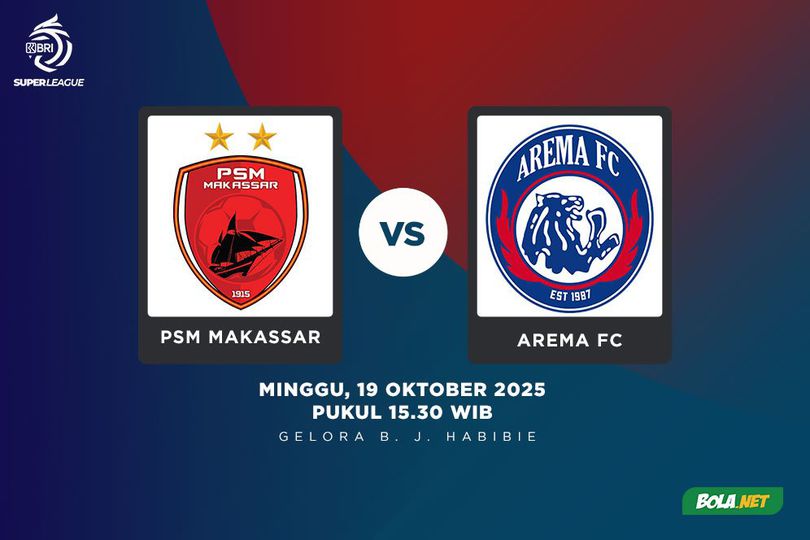 Prediksi BRI Super League: PSM Makassar vs Arema FC 19 Oktober 2025 Prediksi BRI Super League: PSM Makassar vs Arema FC 19 Oktober 2025