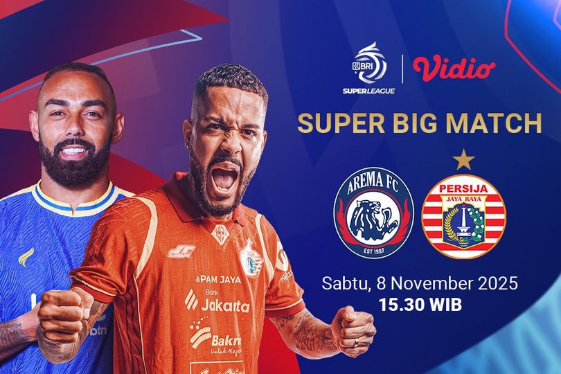 Saksikan dan Nonton BRI Super League: Arema FC vs Persija Eksklusif di Vidio Saksikan dan Nonton BRI Super League: Arema FC vs Persija Eksklusif di Vidio