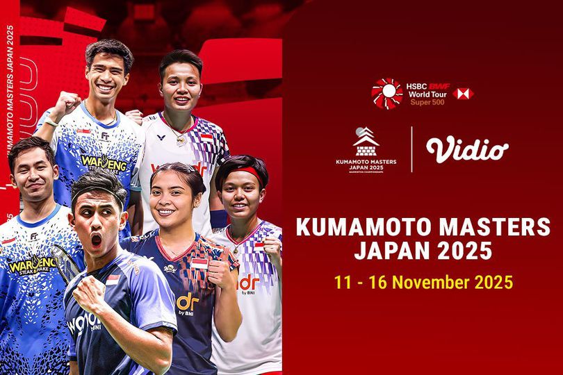 Saksikan dan Nonton Badminton Kumamoto Masters Japan 2025, Eksklusif di Vidio