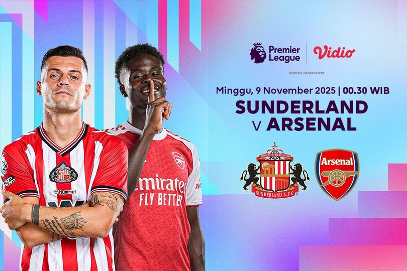 Nonton Liga Inggris 2025/26: Sunderland vs Arsenal Eksklusif di Vidio Nonton Liga Inggris 2025/26: Sunderland vs Arsenal Eksklusif di Vidio