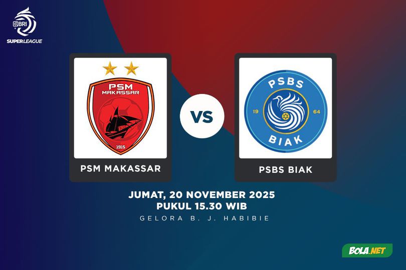 Tempat Menonton PSM Makassar vs PSBS Biak 21 November 2025 di BRI Super League