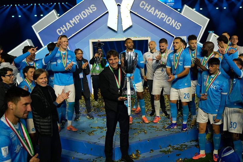 Napoli Juara Supercoppa Italiana, Pesan De Laurentiis: Jangan Ragukan Antonio Conte!
