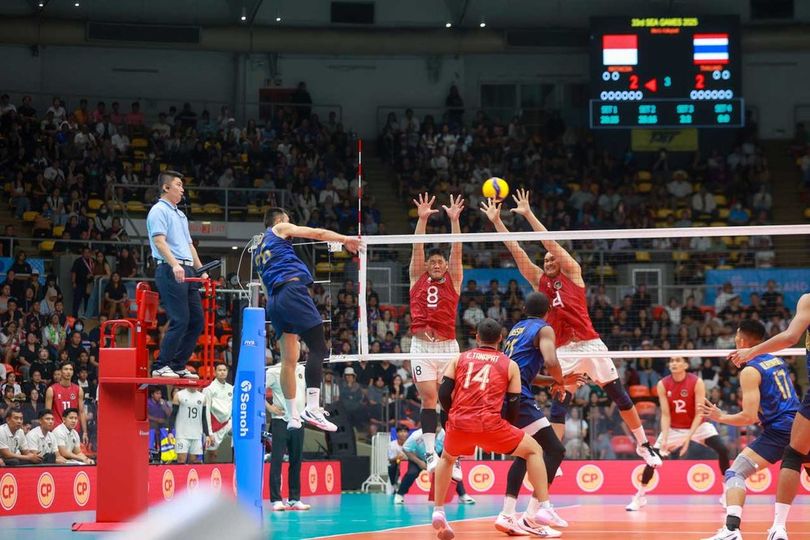 Hasil Final Voli Putra SEA Games 2025: Berjuang Hingga 5 Set, Indonesia Kalah 2-3 dari Thailand dan Dapat Perak