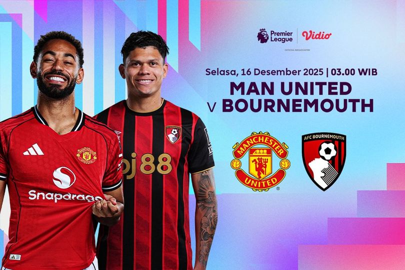 Nonton Siaran Langsung Liga Inggris Pekan ke-16: Manchester United vs Bournemouth, Tayang di Vidio Nonton Siaran Langsung Liga Inggris Pekan ke-16: Manchester United vs Bournemouth, Tayang di Vidio
