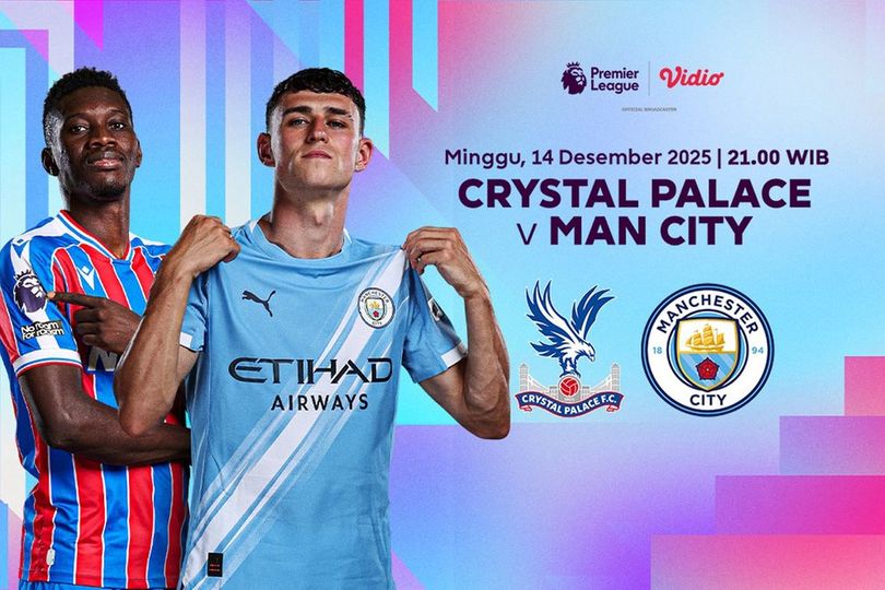 Saksikan Live Streaming Liga Inggris Pekan ke-16: Crystal Palace vs Manchester City, Tonton di Vidio Saksikan Live Streaming Liga Inggris Pekan ke-16: Crystal Palace vs Manchester City, Tonton di Vidio