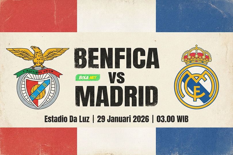 Prediksi Benfica vs Real Madrid 29 Januari 2026