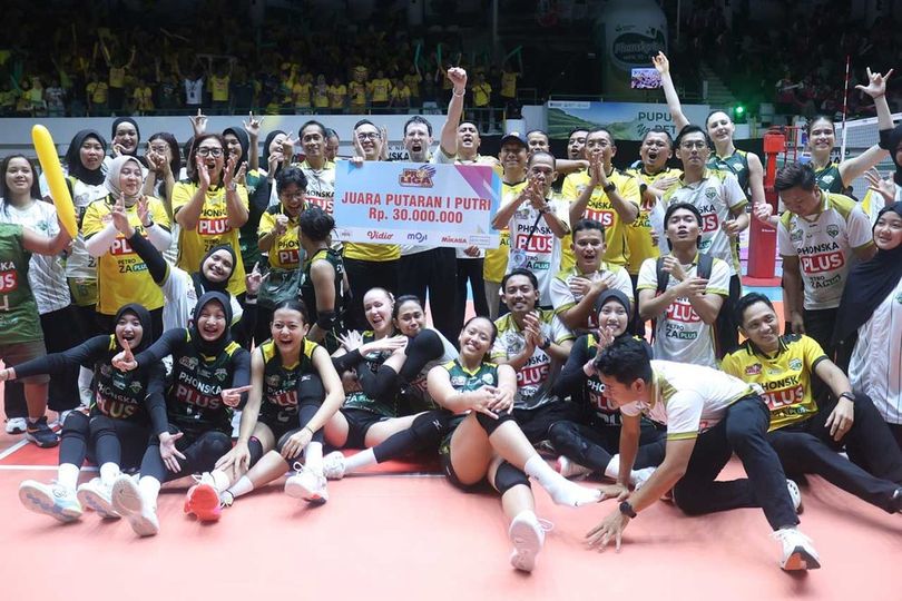 Tak Terkalahkan, Gresik Phonska Plus Pupuk Indonesia Juarai Putaran Pertama Proliga 2026