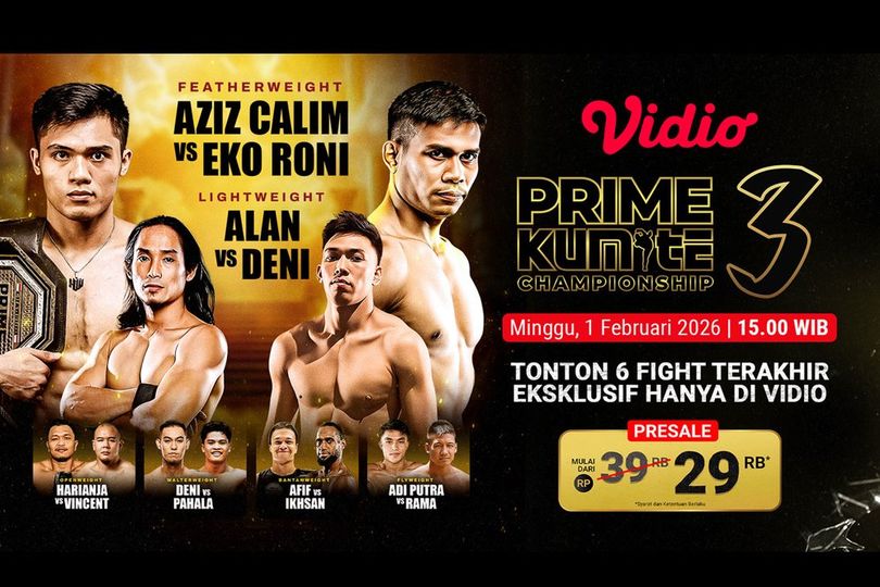 Jangan Lewatkan, Live Streaming Prime Kumite Championship 3 di Vidio Jangan Lewatkan, Live Streaming Prime Kumite Championship 3 di Vidio