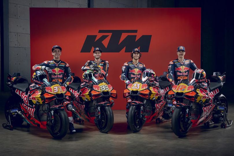 Desain Kembar Lagi, 6 Potret Livery Red Bull KTM Factory Racing dan Red Bull KTM Tech 3 di MotoGP 2026 Desain Kembar Lagi, 6 Potret Livery Red Bull KTM Factory Racing dan Red Bull KTM Tech 3 di MotoGP 2026