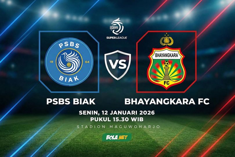 Prediksi BRI Super League: PSBS Biak vs Bhayangkara FC 12 Januari 2026