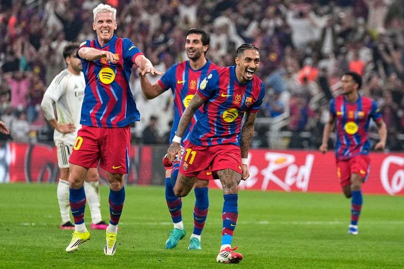 Rapor Pemain Barcelona vs Real Madrid: Raphinha Menggila, Blaugrana Catat Rekor Supercopa de Espana