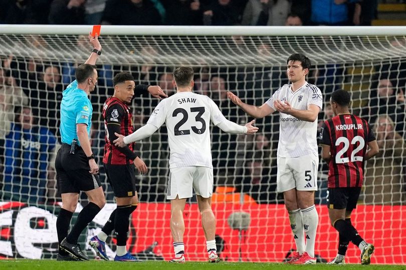 Hasil Bournemouth vs Man United: Harry Maguire Dikartu Merah, MU Batal Menang