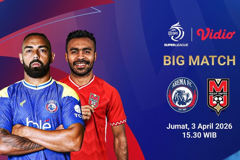 Jadwal dan Link Streaming BRI Super League: Arema FC vs Malut United