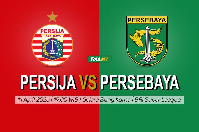 Jadwal Siaran Langsung Persija vs Persebaya di Indosiar dan Vidio, 11 April 2026
