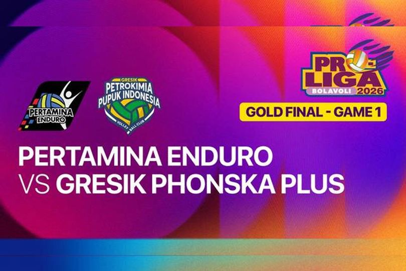 Nonton Live Streaming Jakarta Pertamina Enduro vs Gresik Phonska Pupuk Indonesia di Grand Final Proliga 2026 di MOJI, 24 April 2026