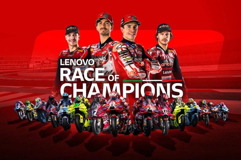 15 Pembalap MotoGP dan WorldSBK Ducati Siap Tarung di Race of Champions World Ducati Week 2026
