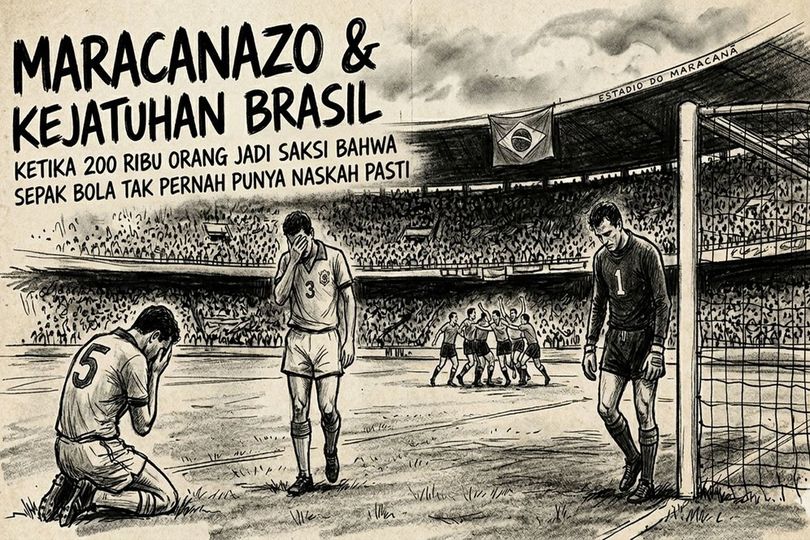 Maracanazo dan Kejatuhan Brasil: Ketika 200 Ribu Orang Jadi Saksi Bahwa Sepak Bola Tak Pernah Punya Naskah Pasti